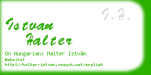 istvan halter business card